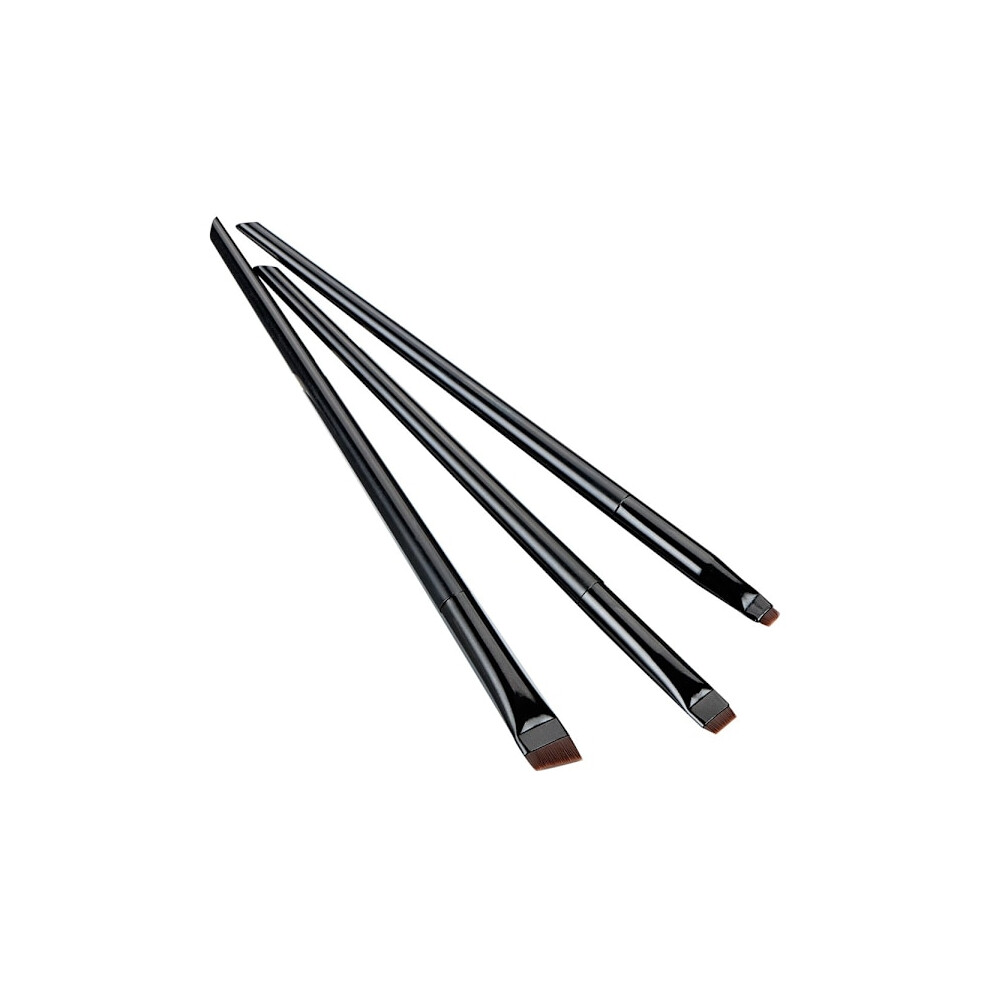 Black 3Pcs Makeup Brushes Eyeshadow Eyeliner Eyebrow Makeup