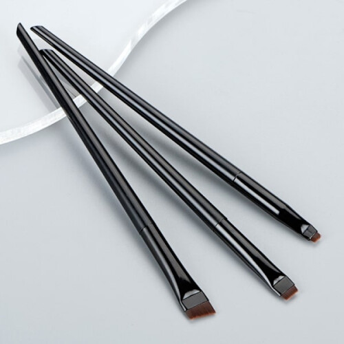 3pcs Makeup Brushes Eyeshadow Eyeliner Eyebrow Makeup - Black Black 2