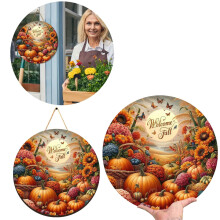 YiFudd Round Wooden Door Pendant