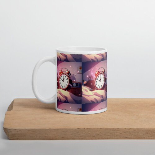 White glossy mug