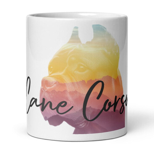 Cane Corso Sunrise White glossy mug (11 oz) 2