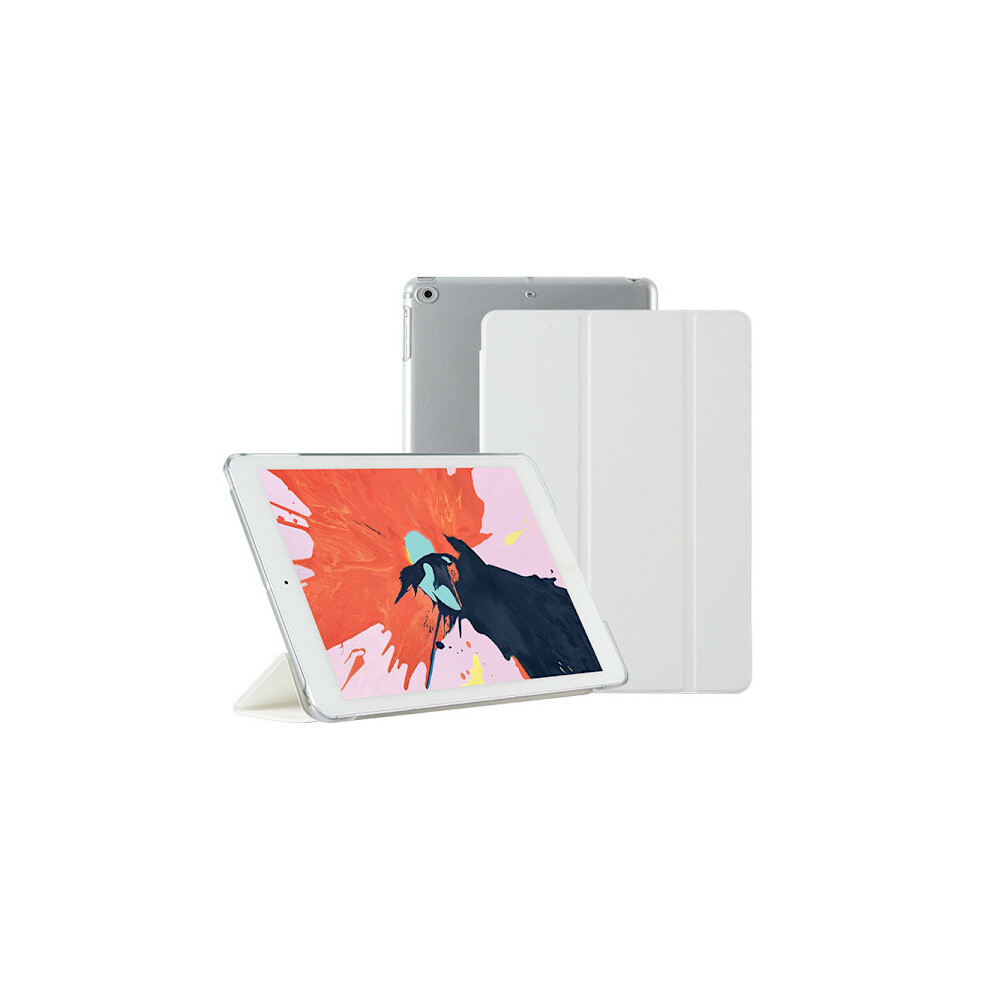 Fits Compatible With Ipad 10.2 Protective Case, Air34 Leather Case, Pro11 Compatible With Apple Tablet Intelligent Sleep Hard Shell (7/8/9) White 9130661601511