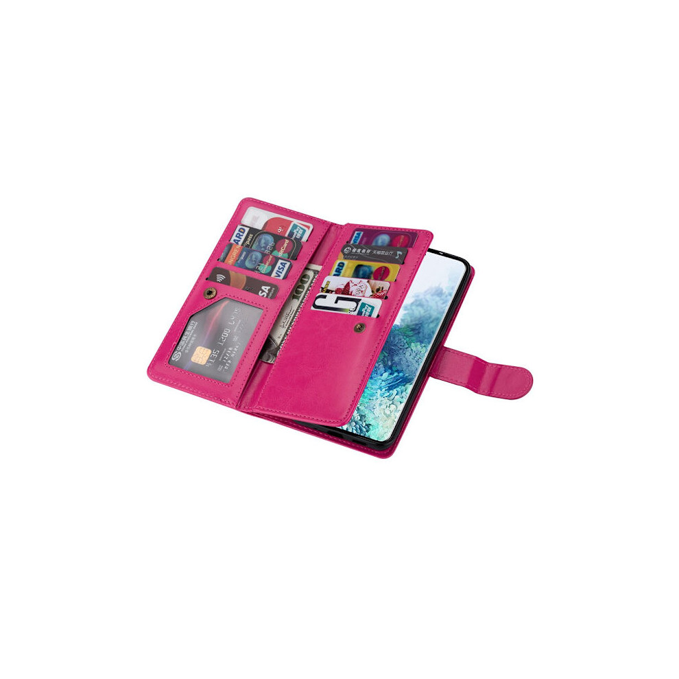 Compatible With Samsung Galaxy S23 Plus - Wallet Case Floveme With Plenty Of Space Rose Red 9130661601399
