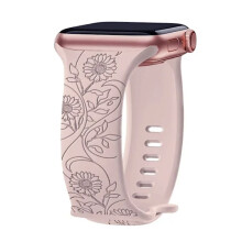 Sunflower Pink Flower Band Compatible with Apple Watch 38-49mm, for Series 10 9 8 7 SE 6 5 4 3 Ultra 4
