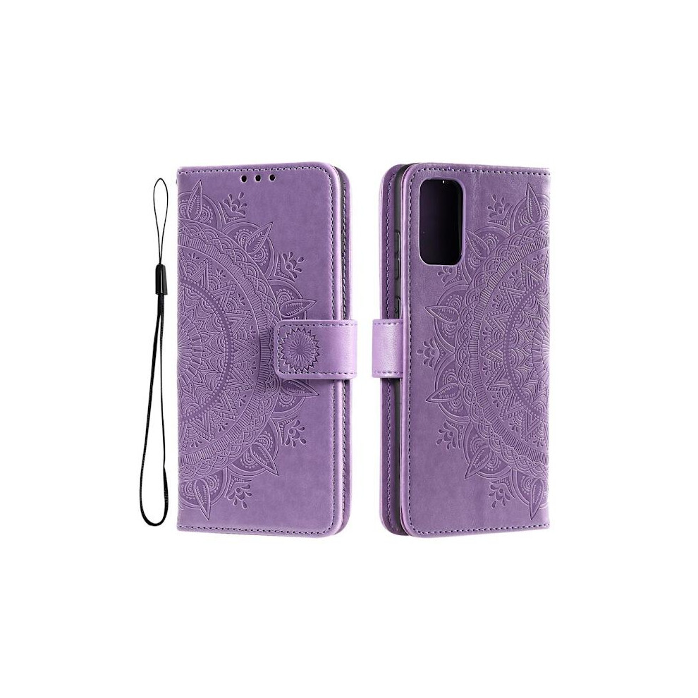Skalo Compatible With Samsung A33 5G Mandala Wallet Case - Purple 9130661601504