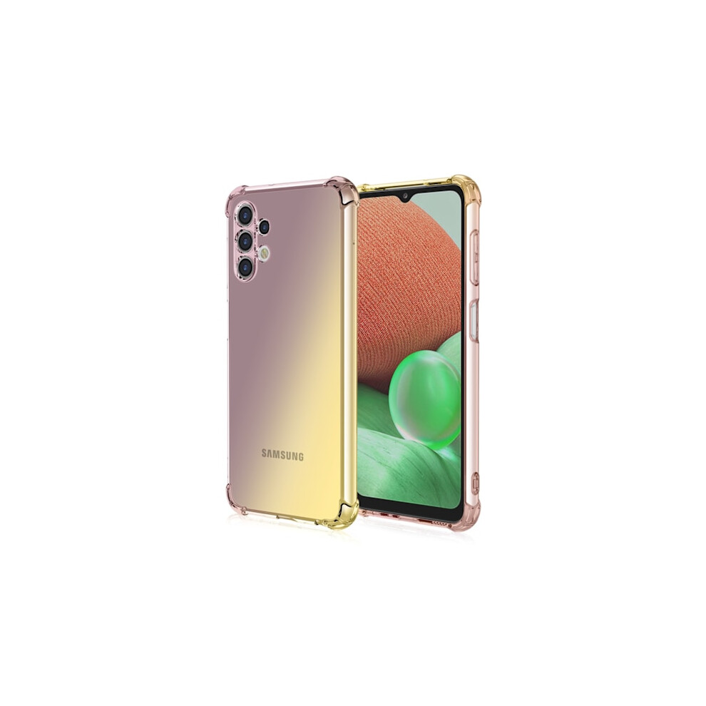 Compatible With Samsung Galaxy A13 4G - Shockproof Floveme Silicone Case Black/Gold 9130661601788