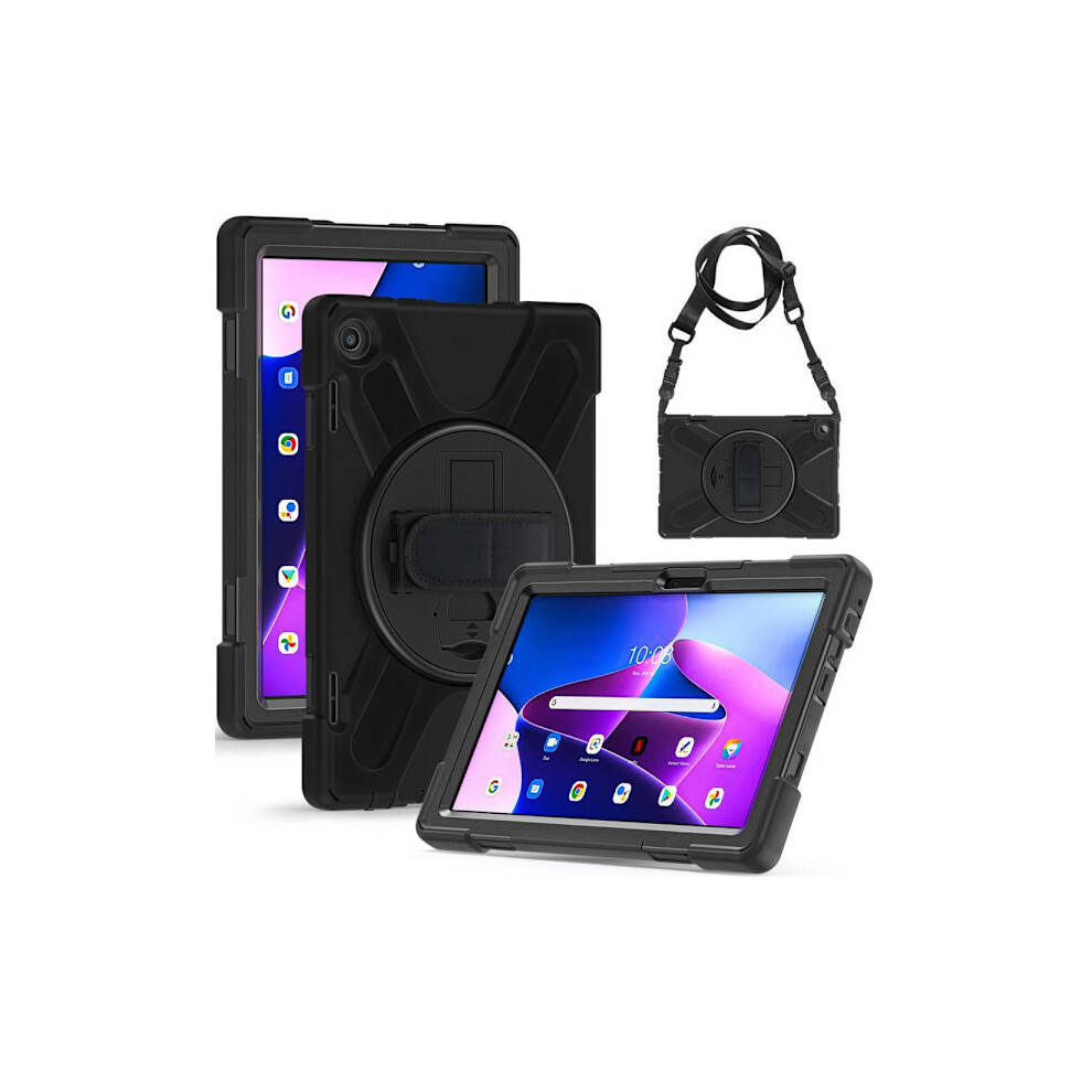Compatible With Lenovo Tab M10 (3Rd Gen) Shockproof Hybrid Case Black 9130661601818