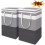 Kabuer Collapsible 2-Bin Laundry Baskets Set with Handle, Gray, 2 Count 1