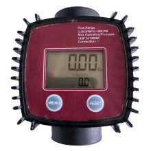 Turbine Oil Fuel Flow Meter K25 Water Flow Meter LCD Flow Meter Pipeline Liquid Flow Meter Sensors 2.3-3.3V-B Red