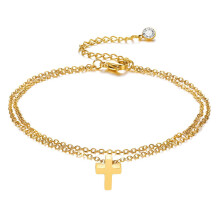 ZHENYANGli Fashion Golden Foot Decoration European and American Beach Wind Small Beautiful Anklet Gold Anklet for Women