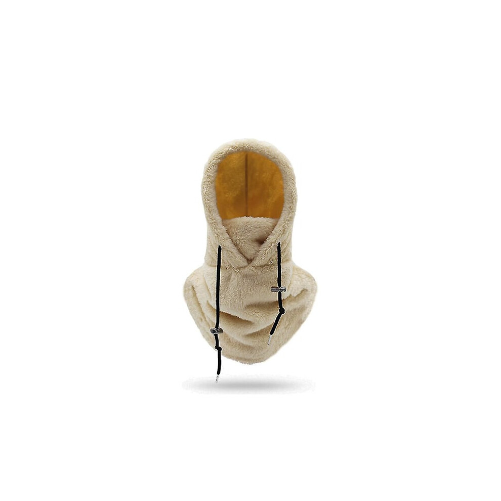 Sherpa Hood Ski Mask Winter Balaclava Cold Weather Windproof Adjustable Warm Hood Cover Hat Beanie Scarf Khaki 9165521375769