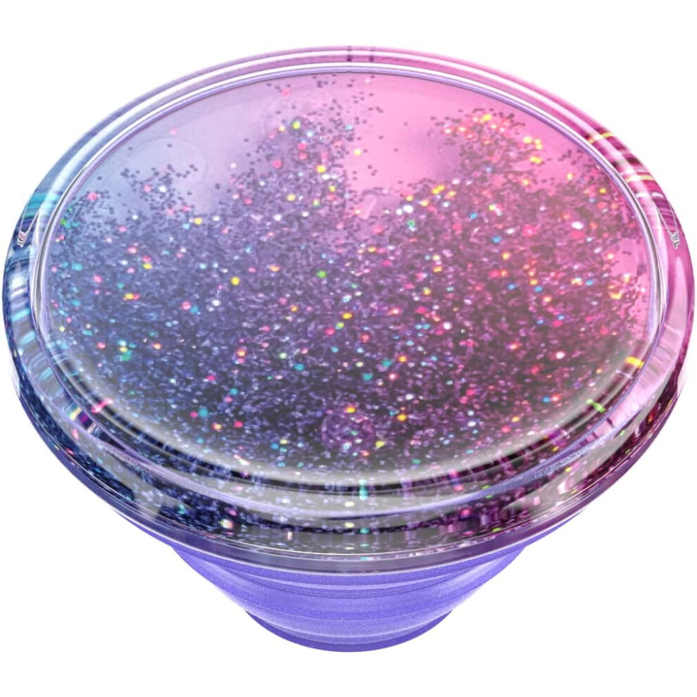 Poptop (Top Only. Base Sold Separately): Swappable Top For Phone Grip Base - Tidepool Glitter Ombre 9165521379019