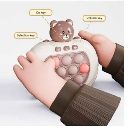 BROWN BEAR Pop It Game - Pop It Pro Light Game Quick Press Fidget Game Brown 250 1