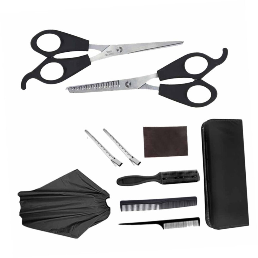 Professional Hair Cutting Scissors Set with Barber Thinning Shears, Ergonomic NonSlip Handle