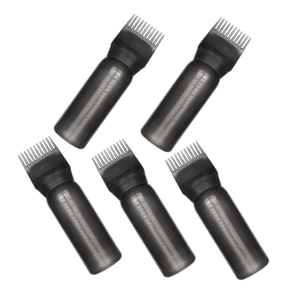 5pcs Hair Dye Applicator Bottle with Comb Tip for Precise Root Touch Up and Color