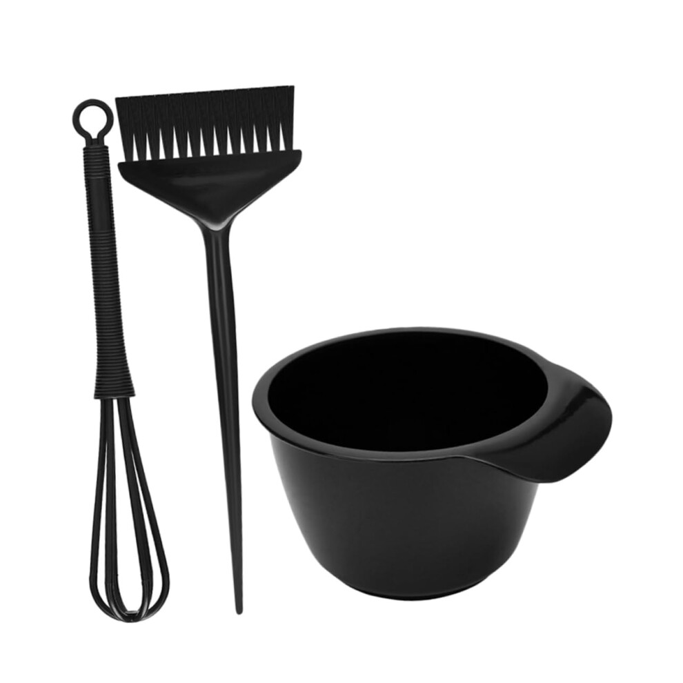 Hair Dye Bowl and Brush Set for Salon and Home with Mixing Rod, Even Application Tools