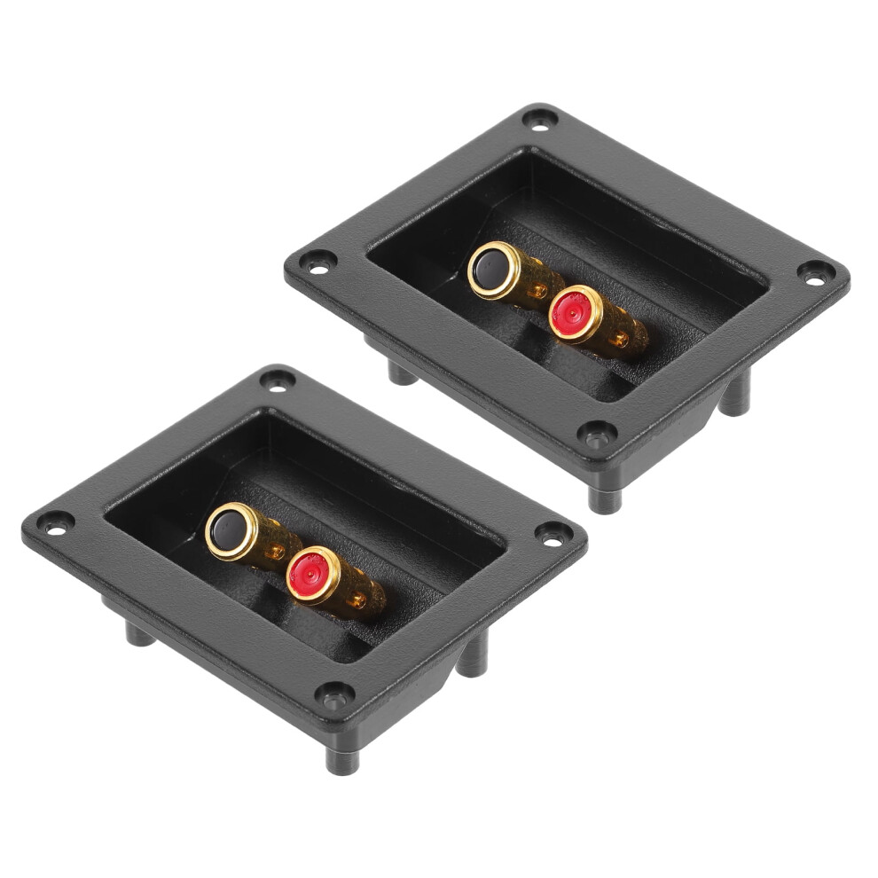 2 Pcs Speakers Terminal Terminals Connectors Cup Subwoofer Square Junction Box Audio 9165521379873