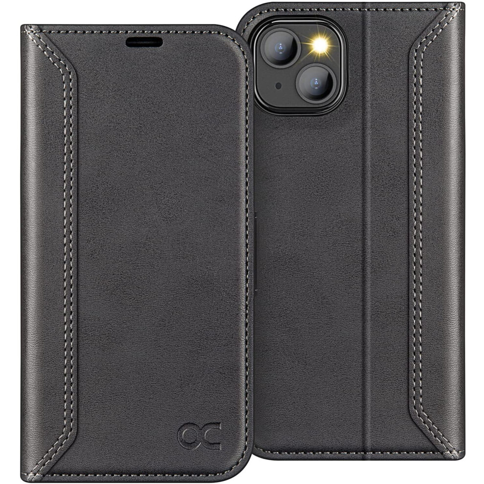 Ocase Retro Series Compatible With Iphone 13 Wallet Case, Rfid Blocking, Tpu Inner, Kickstand, Pu Leather Flip Cover, 6.1" 9165521380527