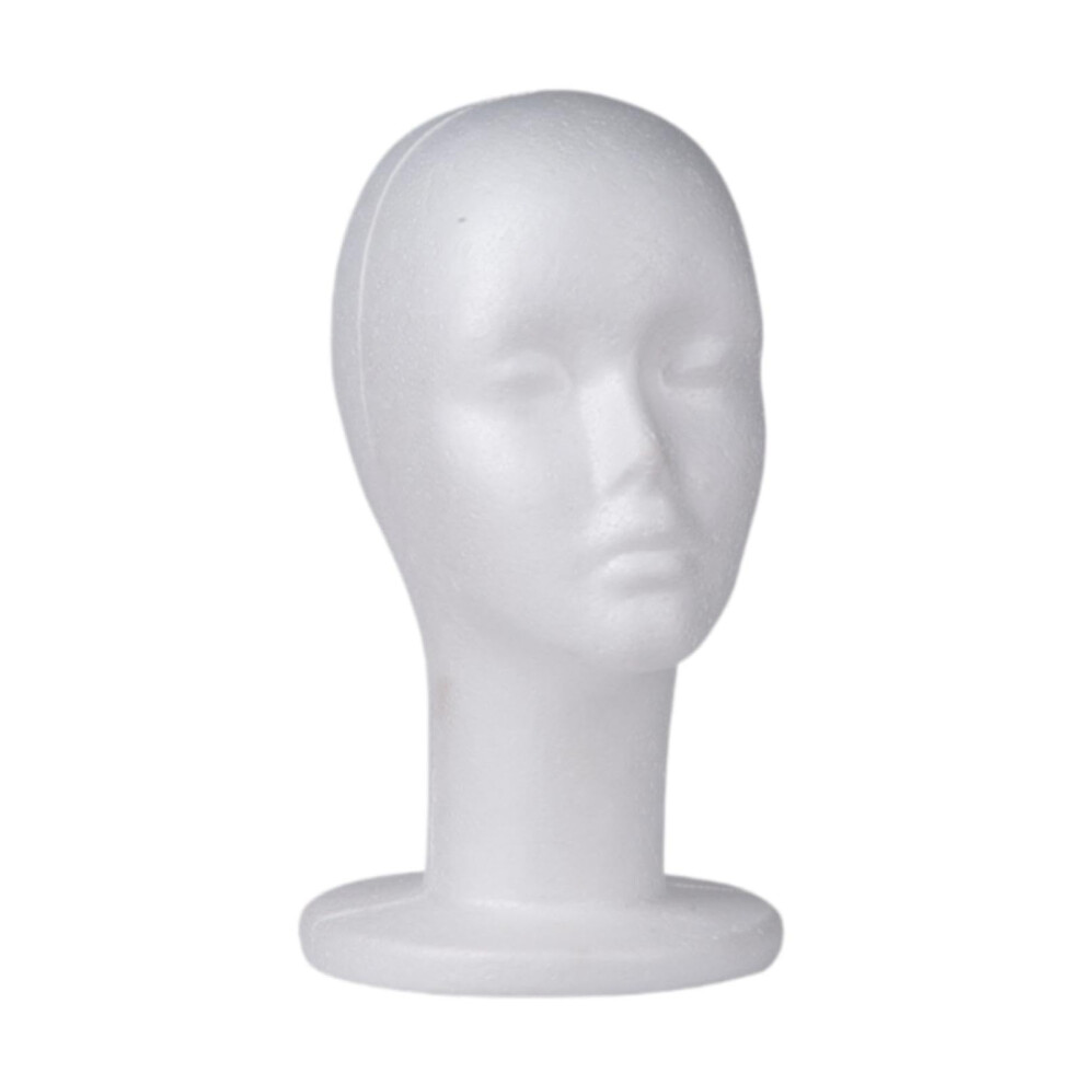 Unisex Foam Mannequin Head With Stable Base For Wigs And Hats, Lightweight Durable Styling Stand 20.87'