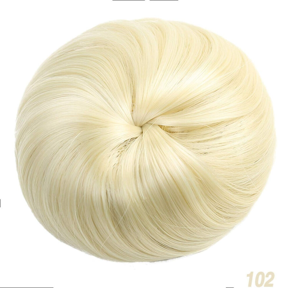 Unisex Hair Bun Donut Chignon Synthetic Hairpiece Temp Fiber Fast Styling Secure Fit 8 Colors