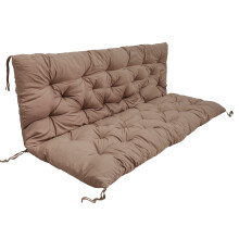 Porch Swing Cushion 4 Inch Thick Outdoor Patio Bench Cushion with Straps for 23 Seater Khaki