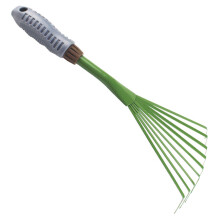 Garden Hand Rake with Ergonomic Comfort Grip, Durable Iron for Flower Beds, Lawns and Leaf Removal