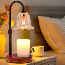 Candle Warmer Lamp Electric with Timer, Dimmable Height Adjustable for Jar Candles, Flame Wax Melting