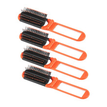 Folding Hair Comb Set with Mirror Compact Travel Hair Brush for Men and Women 4 Pack