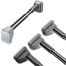 Adjustable Stainless Steel Tension Rod 210300cm for Closet Shower Curtain Heavy Duty No Drill