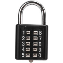 10-Digit Push Button Combination Lock for Gym Locker Toolbox Gate Suitcase - Waterproof & Rustproof Design for Maximum Security