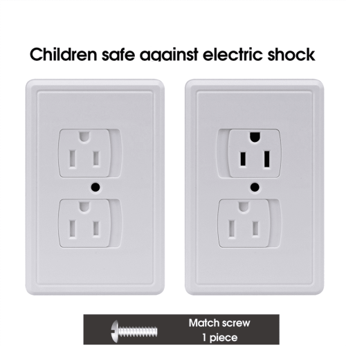 6-Pack Self-Closing Outlet Covers, Wall Socket Plate Automatic Sliding Cap Cover for Child Proofing Outlets 2
