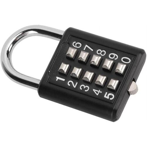 10-Digit Push Button Combination Lock for Gym Locker Toolbox Gate Suitcase - Waterproof & Rustproof Design for Maximum Security 2