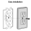6-Pack Self-Closing Outlet Covers, Wall Socket Plate Automatic Sliding Cap Cover for Child Proofing Outlets 5