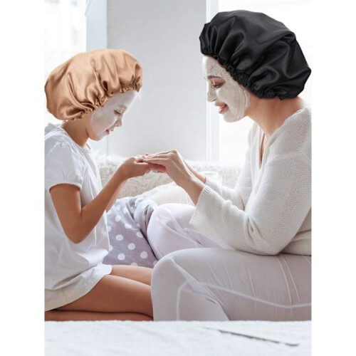 extra large satin sleep caps with drawstring 1