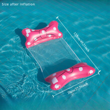 SHAOSZC Comfortable Water Park Inflatable Floating Rows for Adults, Relaxing Water Lying Chair with Bow Knot, Spacious Floating Bed