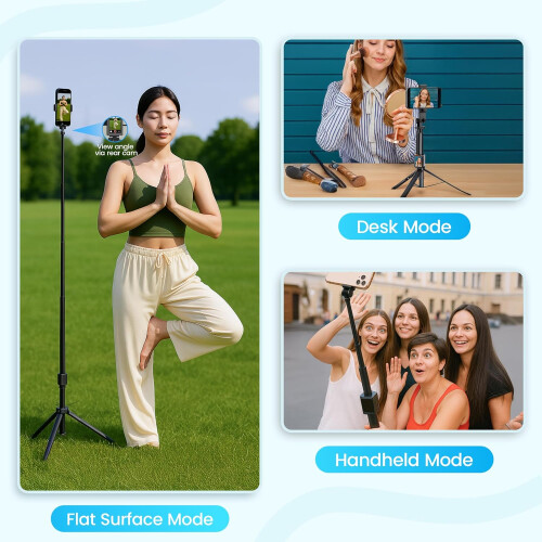 Selfie Stick Tripod with Bluetooth Remote, 70.9' Extendable, 360 Rotation for iPhone and Android 1