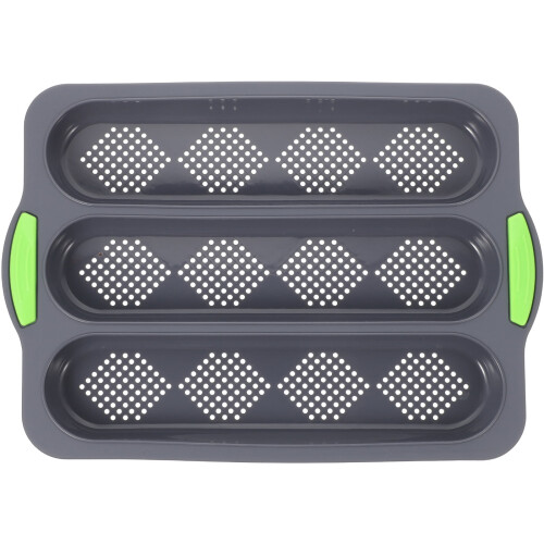 Three-slots Baking Pan Multi-function Baguette Pan Non-stick Silicone Mold Baking Accessory 1