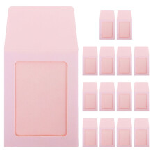 Card for Business Macaron Color Holder Envelopes Small Cards Simple Pink Kraft Paper 15 Pcs