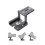 Portable Z Type Tilt Tripod Folding Tilt Foldable Convenient Single Quick Release Plate Stand Holder Camera Bracket 3