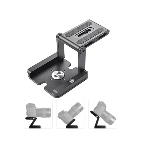 Portable Z Type Tilt Tripod Folding Tilt Foldable Convenient Single Quick Release Plate Stand Holder Camera Bracket 2