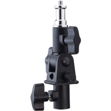 WELLMAKING U-Shape Camera Flash 180ÂSwivel Mount Bracket with Standard 1/4 to 3/8 inch Metal Male Screw Spigot Stud