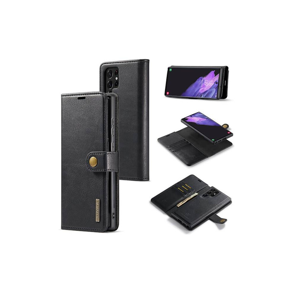 Dg Ming Compatible With Samsung S24 Ultra 2-In-1 Magnet Wallet Case - Black 9557311179532