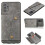 Compatible with Samsung Galaxy A32 - Practical Stylish Case with Card Holder Grey 1