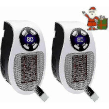 2-pack 500 Watt Ceramic Fan Heater Mini Fan Heater Extra Heat Economical Portable Heater For Outlet With Thermostat And
