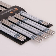 Jacenvly Valentine's Day Decor Clearance: Reusable 304 Stainless Steel Chopsticks, Multicolor, Lightweight, Dishwasher Safe - 1 Pair