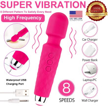 DISEN Multi-Speed Neck Full Body Personal Massage Wand Handheld Vibrator For Women Men USB - Pink