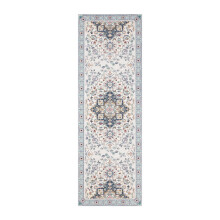 Vintage Ethnic Area Rugs, Classical Badge Washable Non-Slip Rug for Bedroom, Dining Room, Living Room, 2 x 6 ft, Blue, 1 Pack