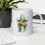 White glossy mug, with Decorated Cross Design 2