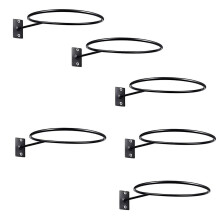 6 Pack Wall Mount Ball Display Ball Storage Ball Rack Ball Holder for Basketball Football