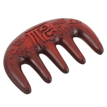 Wooden Wide Tooth Hair Comb for Curly and Thick Hair with Gentle Scalp Massage Grip
